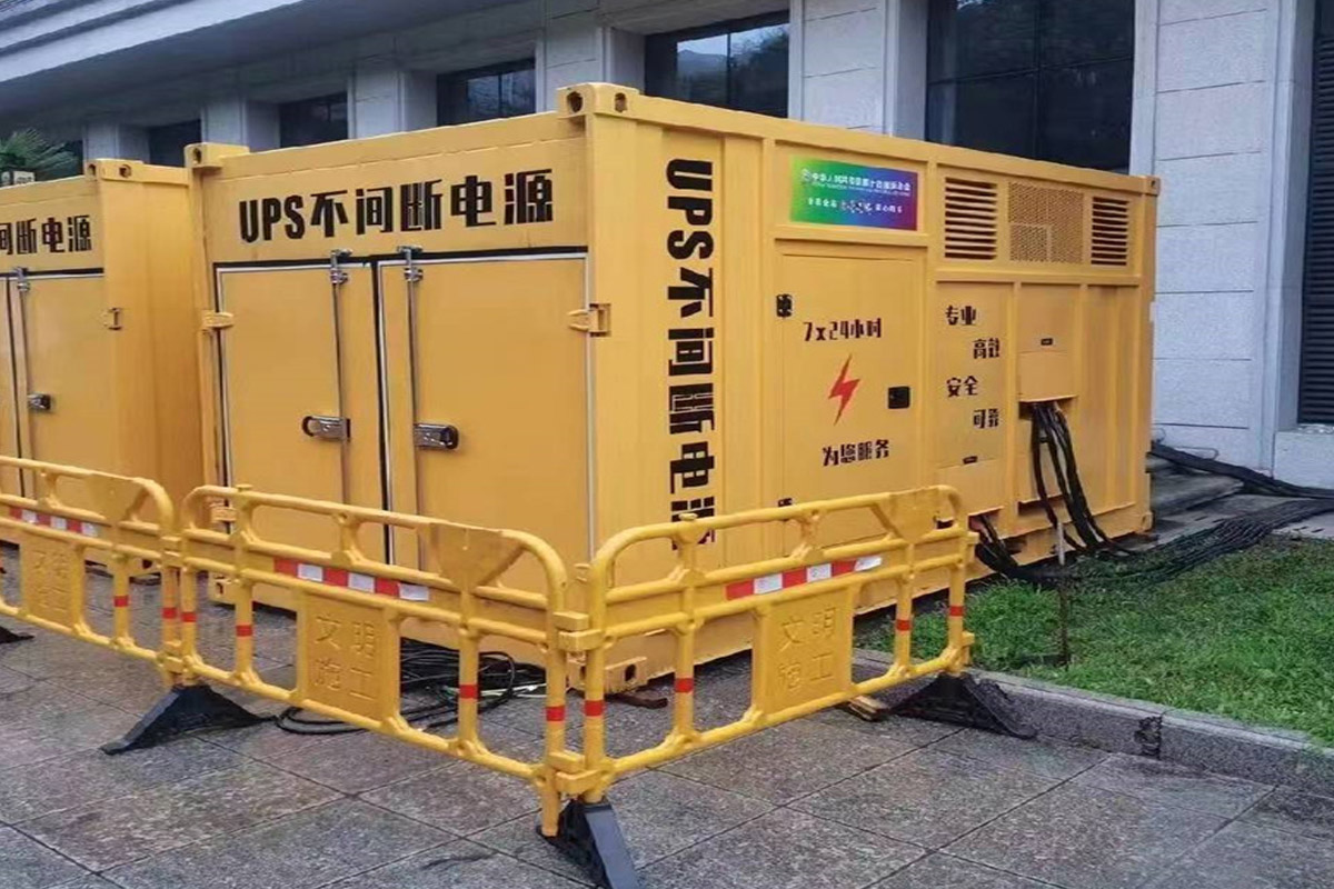 阿巴嘎发电机租赁施工现场